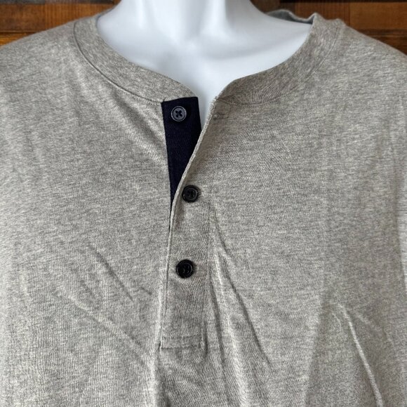 Merona Gray Henley Long Sleeve Tee XX-Large - Picture 3 of 11